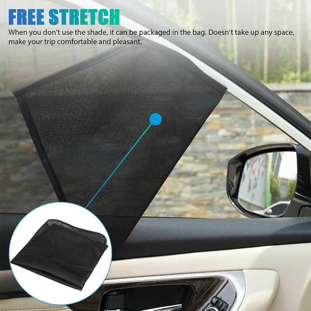 4X Magnetic Car Side Front Rear Window Sun Shade Cover Mesh Shield UV Protection