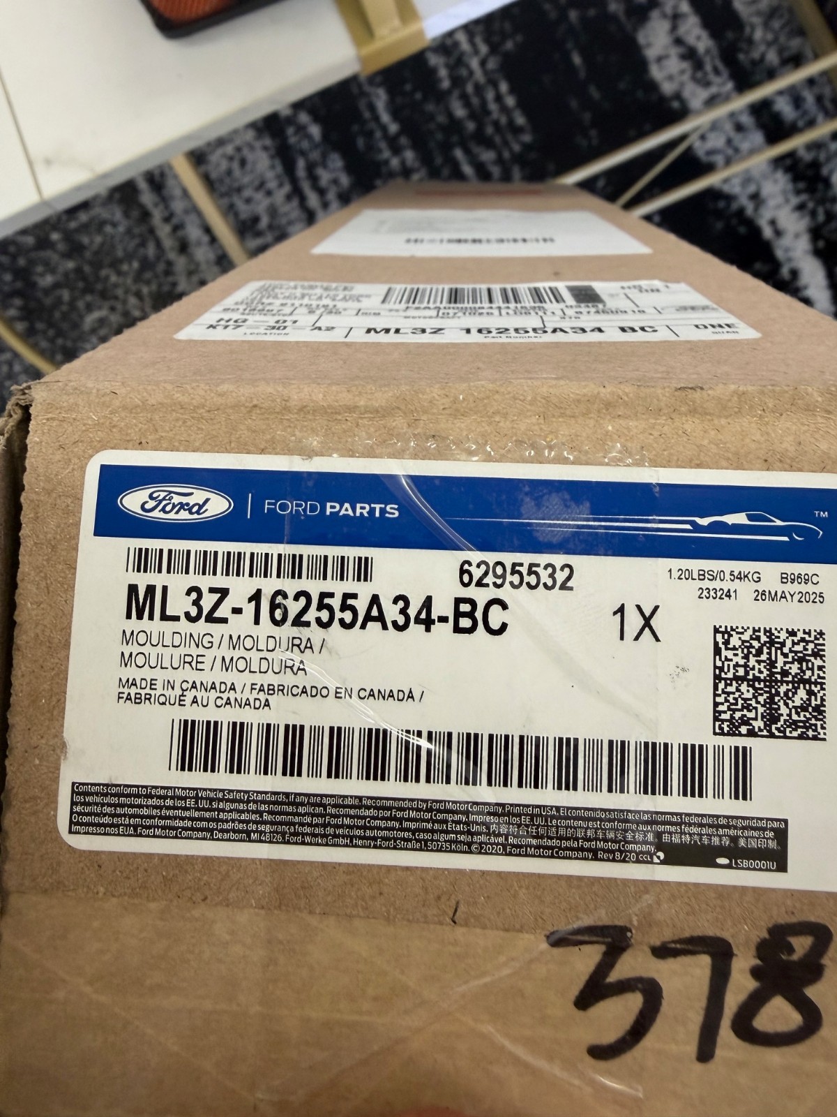 Genuine Ford 2015-2024 F-150 SSV XLT Door Applique Rear Right ML3Z-16255A34-BC