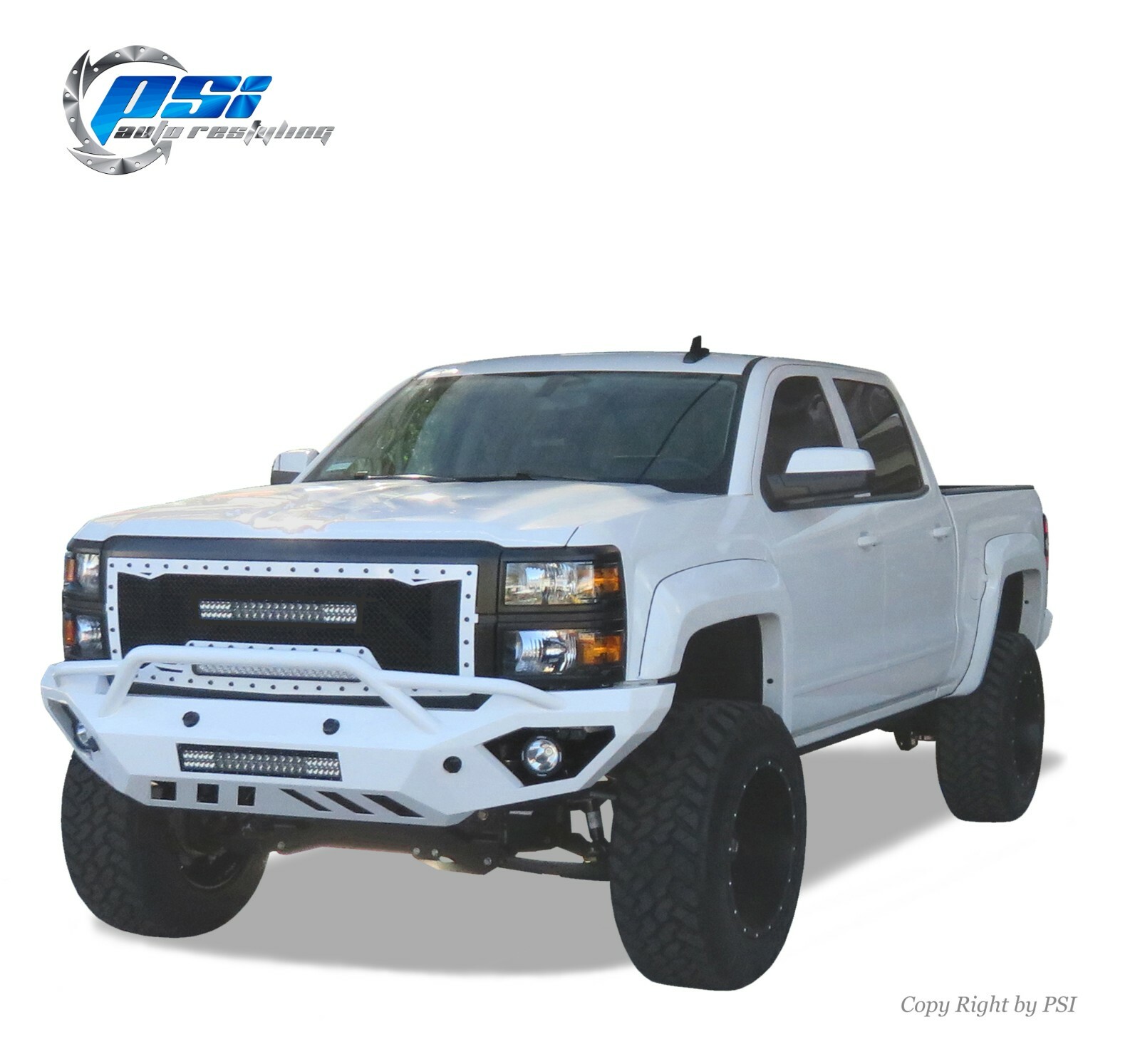 Extension Style Paintable Fender Flares Fits Silverado 1500 14-18 5’8″ Only