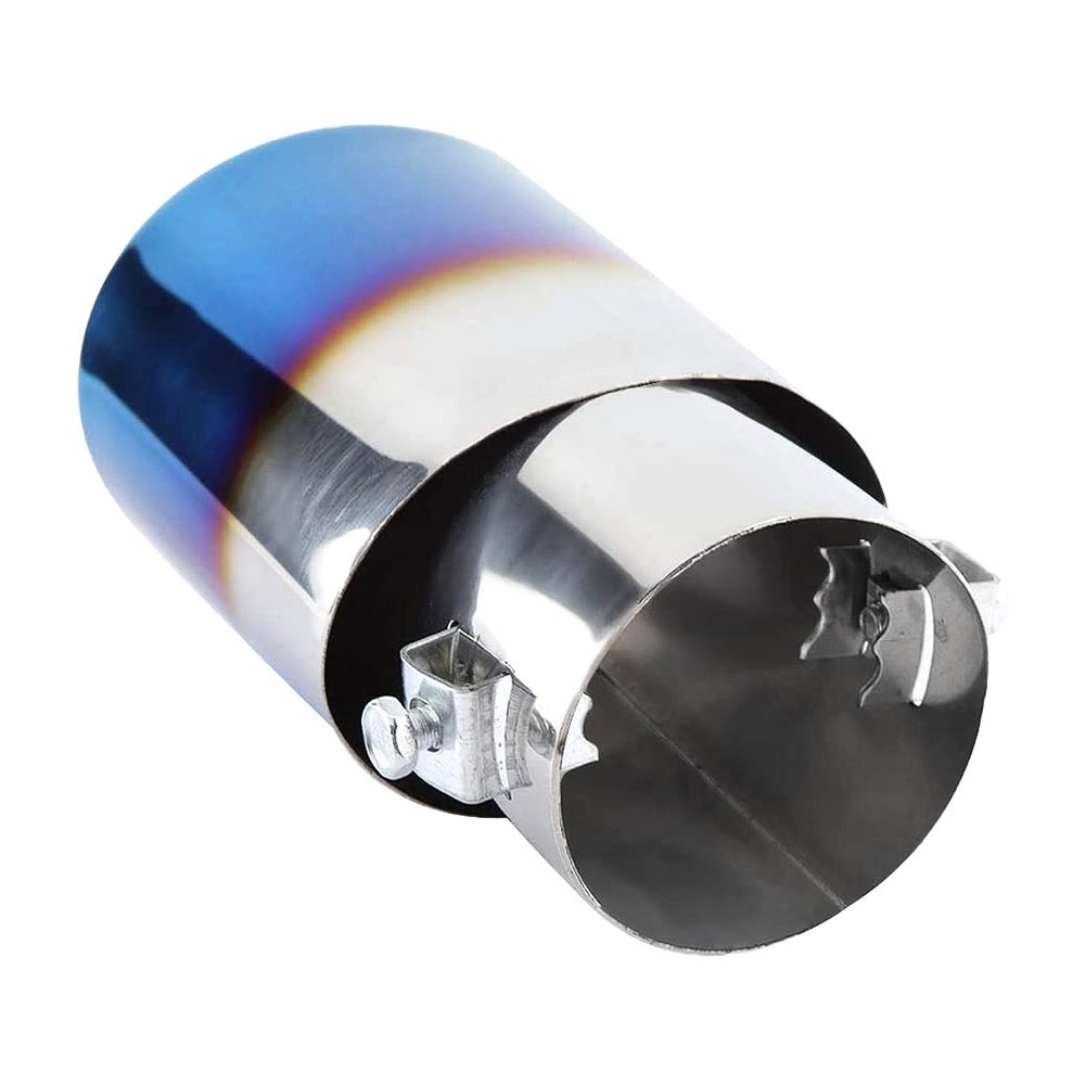 Car Auto Blue Rear Exhaust Pipe Tail Muffler Tip Throat Tailpipe Auto Parts