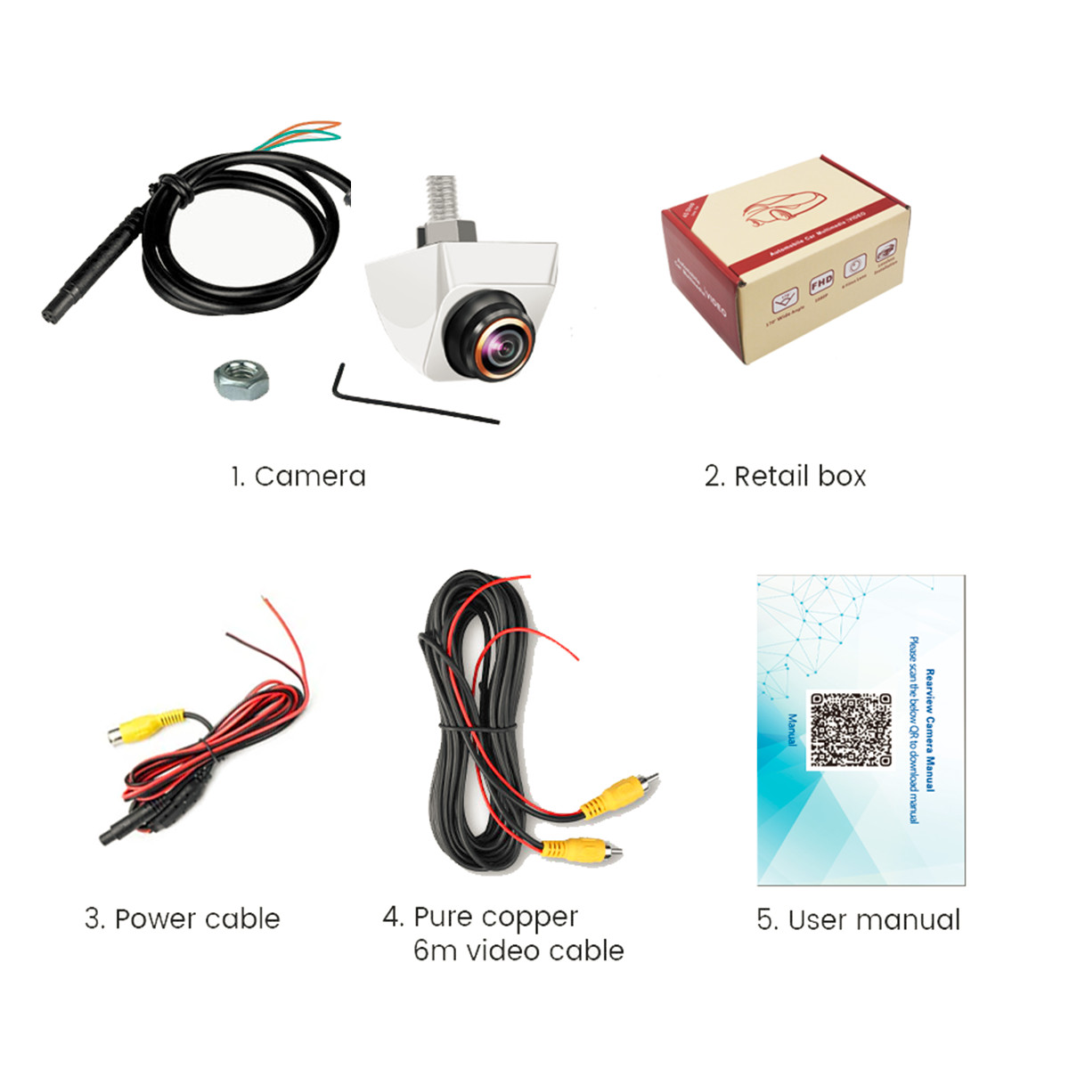 170° Backup Rear View Camera AHD CVBS Waterproof Night Vision For Car Vehicle