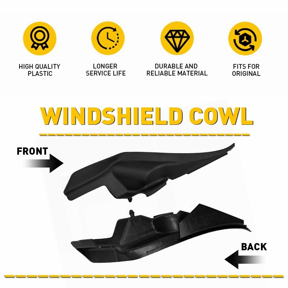 For Toyota Tundra 14-21 Front Windshield Wiper Cowl Side Extension Cover Trim X