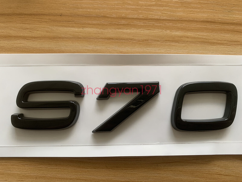 Glossy Black ” S70 ” Number Letters Rear Trunk Emblem Badge For Volvo S70