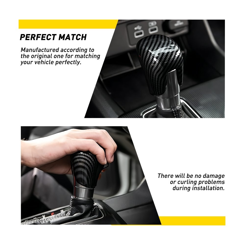 Carbon Fiber Color Gear Shift Knob Cover Trim For Honda HRV Civic CRV 2023-25 EH