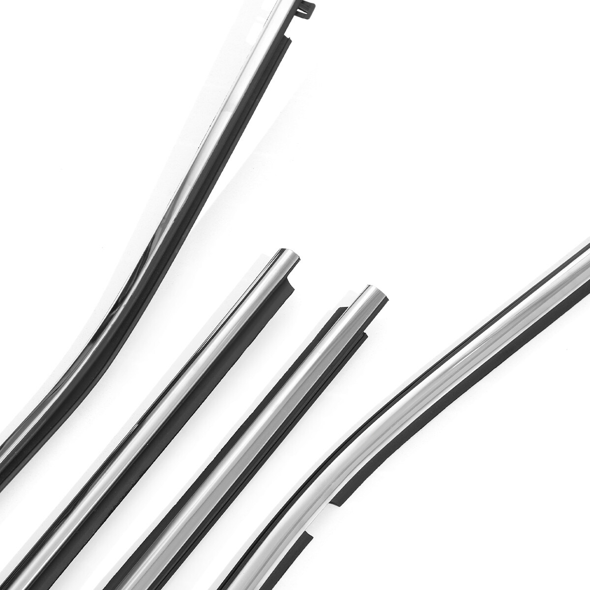 Chrome 4PCS Door Window Trim Moulding Belt Weatherstrip For Corolla 2014-2018