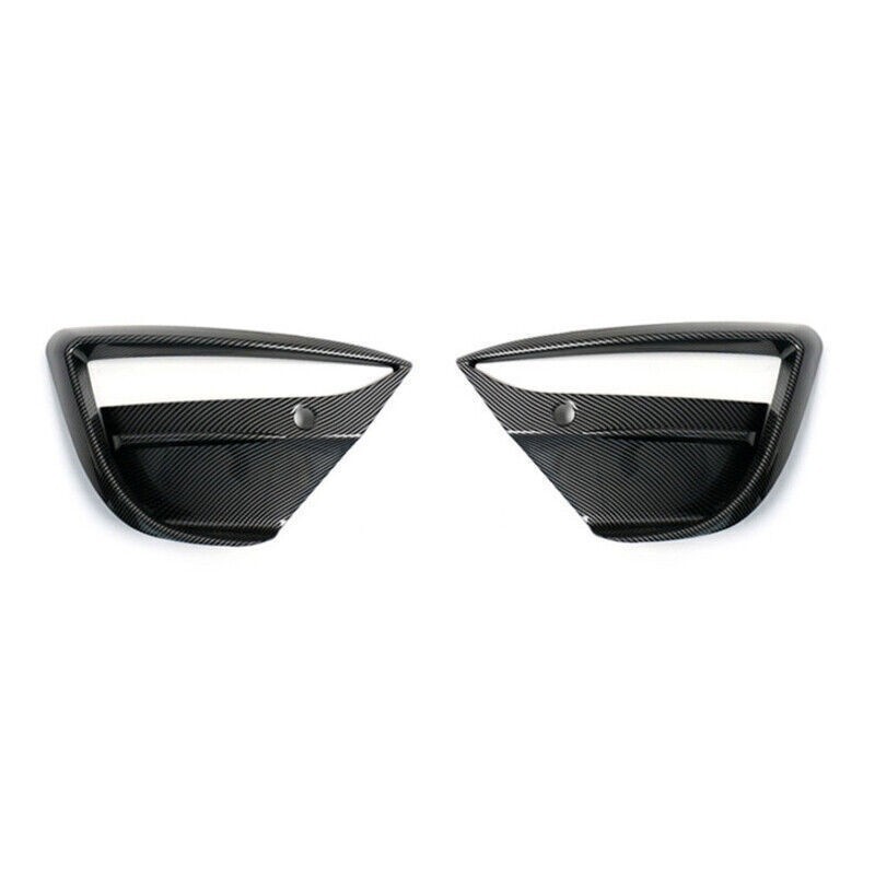 For Tesla Model 3 2017-2023 Carbon Fiber Front Fog Light Lamp Spoiler Cover Trim