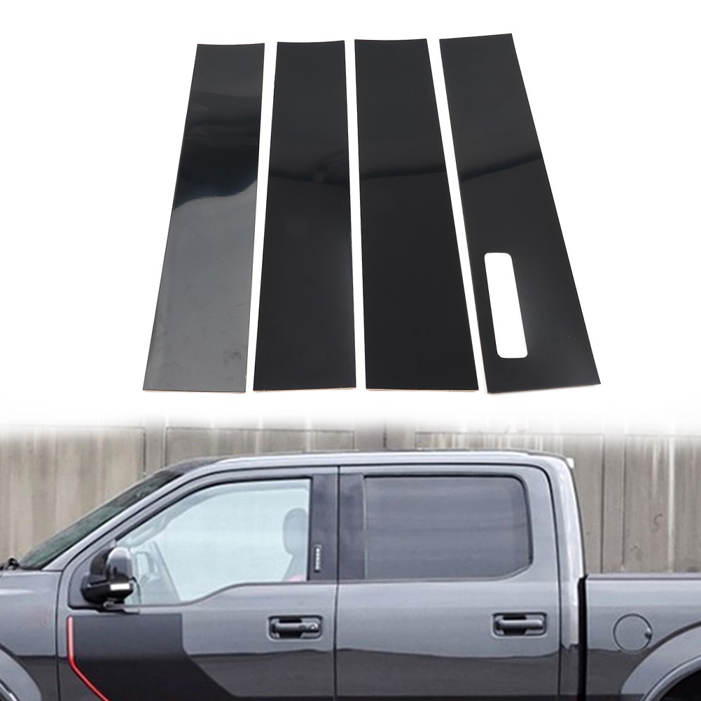 Pillar Posts Set Door Window Cover Trim Kit For Ford F150 F-150 2015-2022