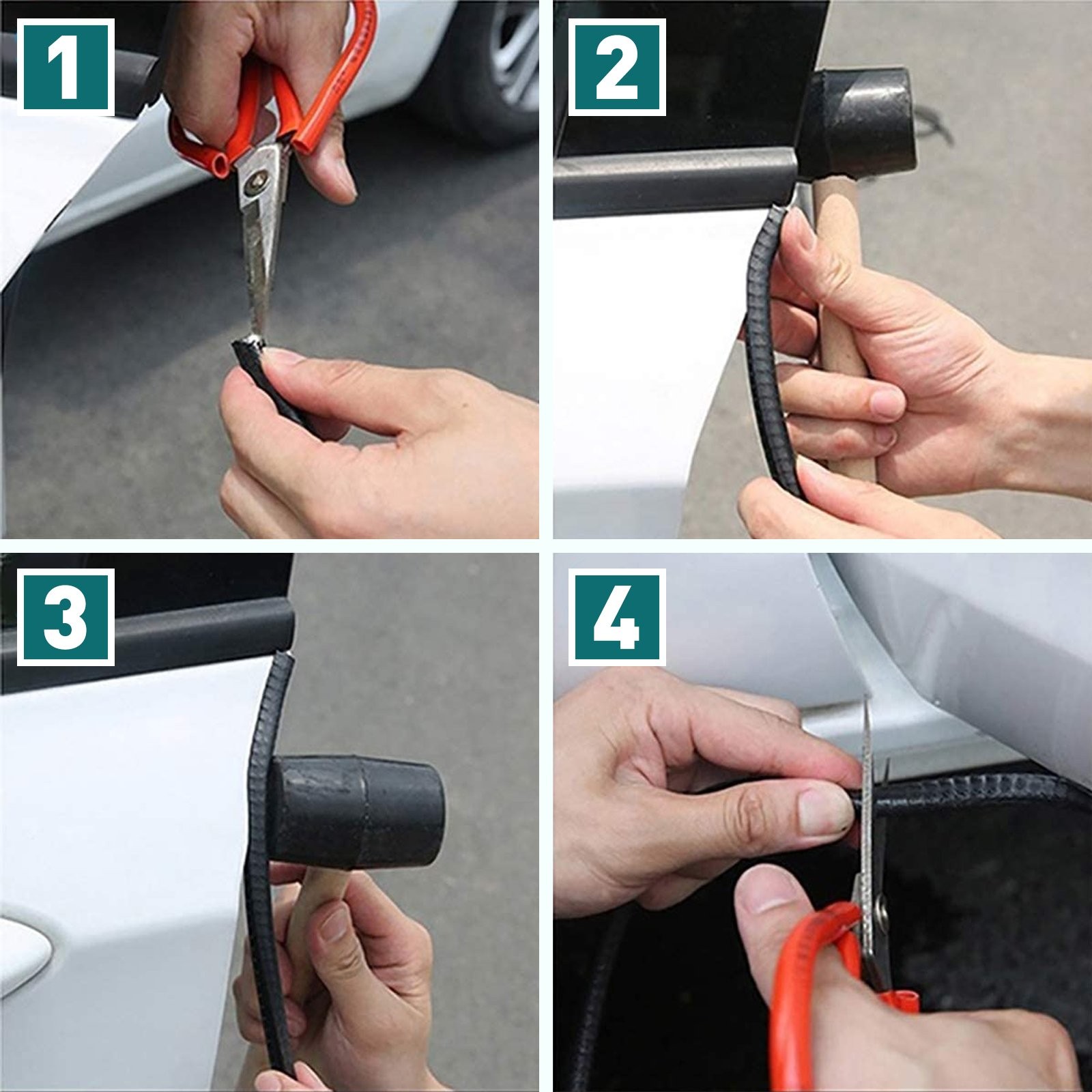 10M/33FT Rubber Seal Strip U Shape Car Edge Guard Door Trim Molding Protector