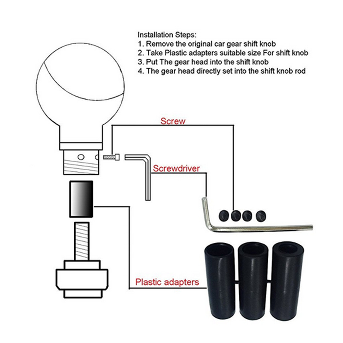 Universal Auto Accessories Manual/Automatic Car Shift Knob Gear Stick Shifter