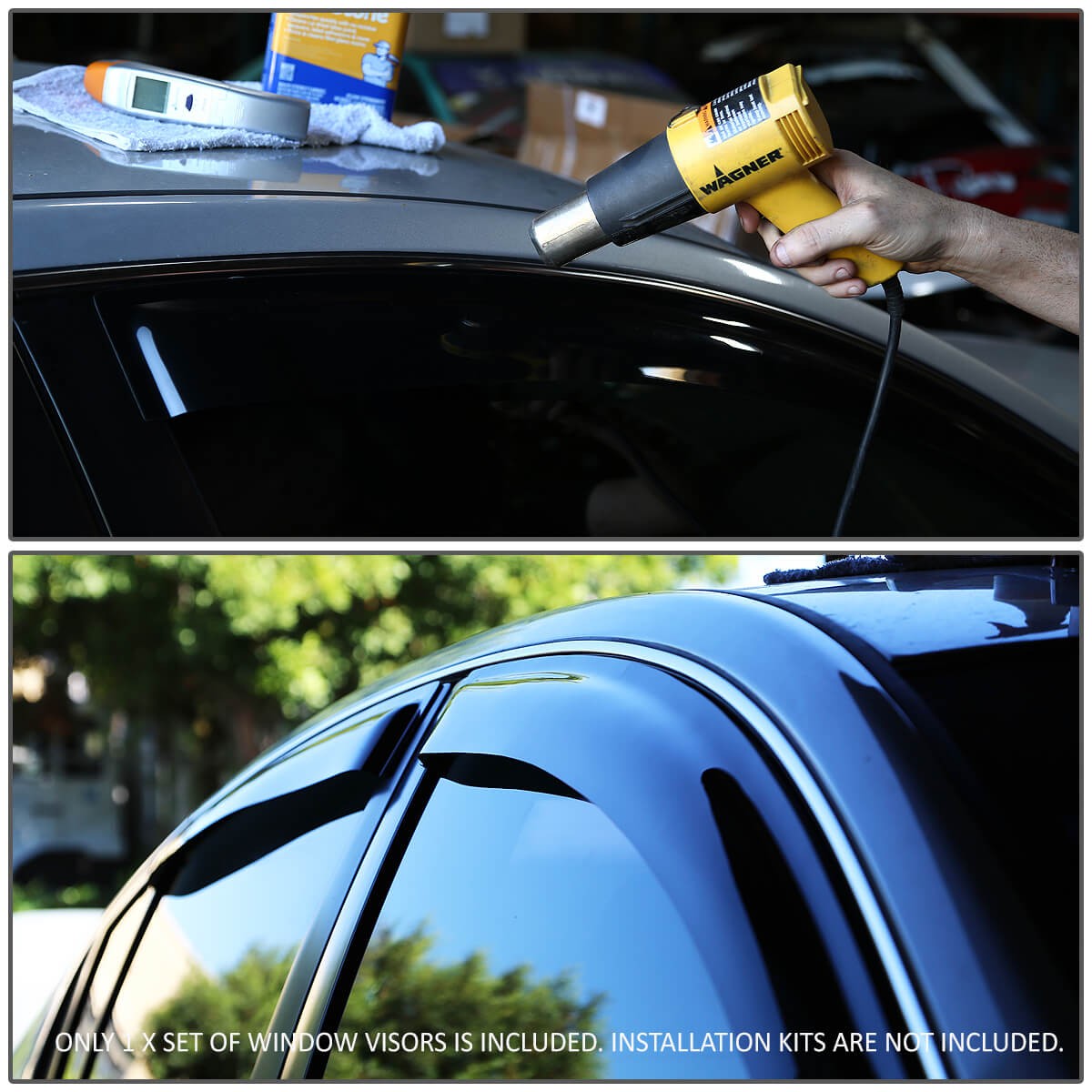 FOR 00-05 IMPALA W-BODY SMOKE TINT WINDOW VISOR SHADE/SUN WIND/RAIN DEFLECTOR