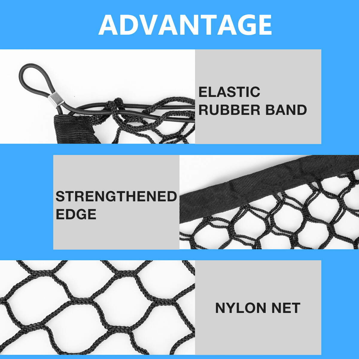 Rear Trunk Bed Envelope Style Organizer Cargo Net for TOYOTA TACOMA 1995-2022