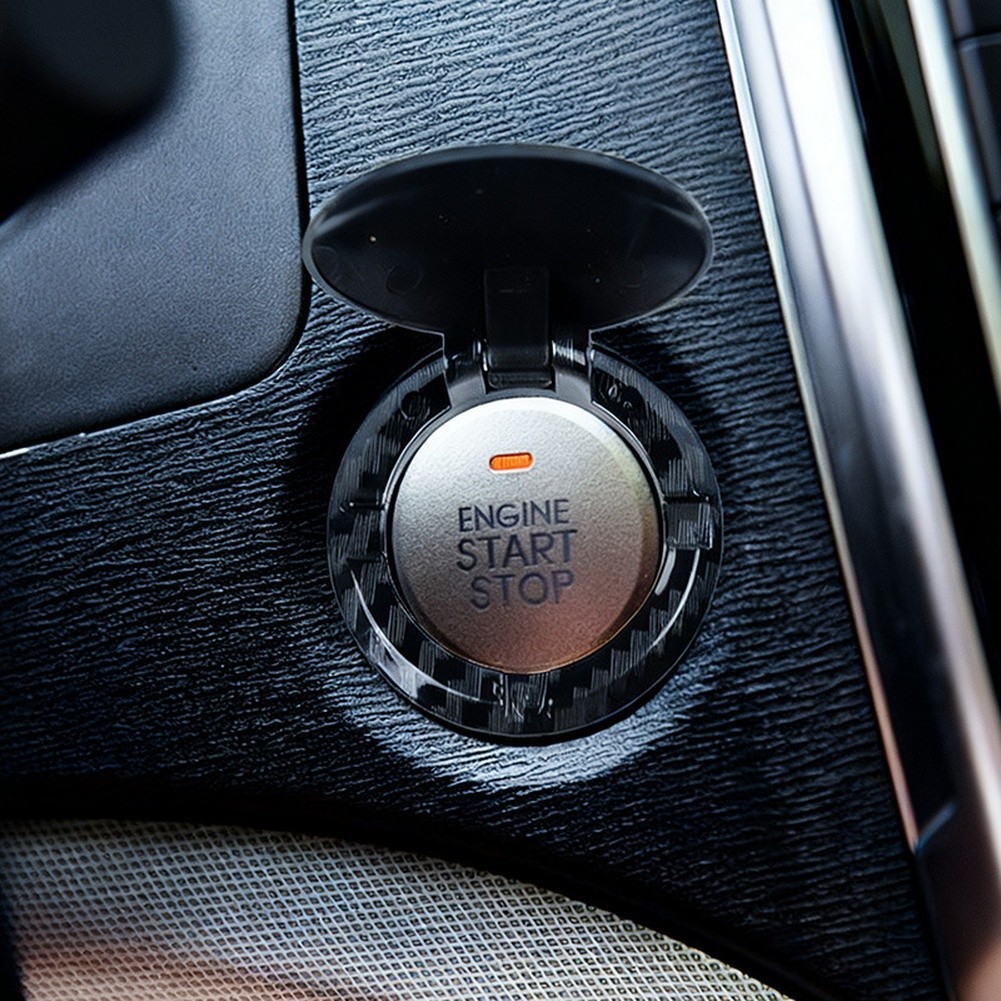 For Dashboard Decoration Start Button Cover Carbon Fiber Lid Lightweight Design