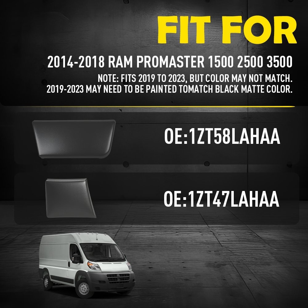 2X Front Right Side Lower Door Trim Moilding Fit 2014-18 Ram ProMaster 3500 Gray