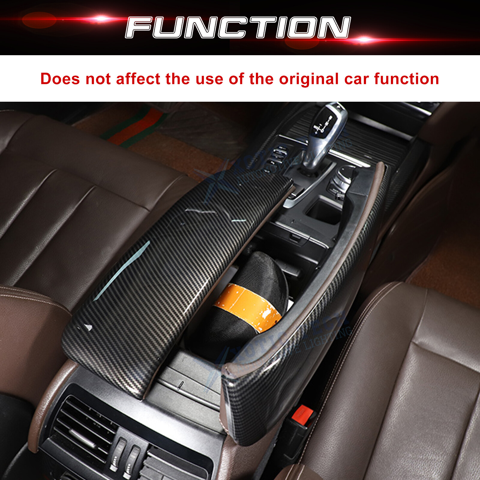 For BMW X5 X6 F15 F16 Carbon Fiber Color Car Interior Center Armrest Box Cover