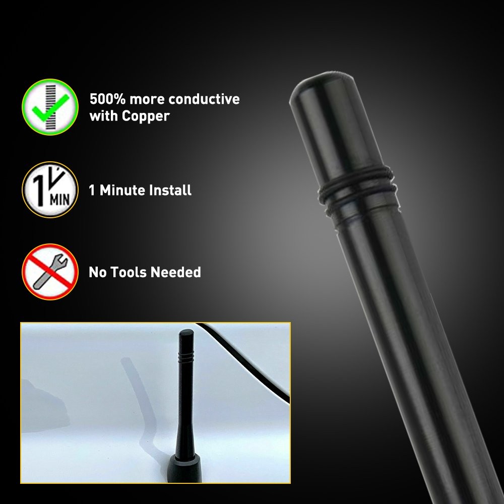 Black Universal Car Roof Radio AM/FM Signal Short Style Aerial Antenna Cover