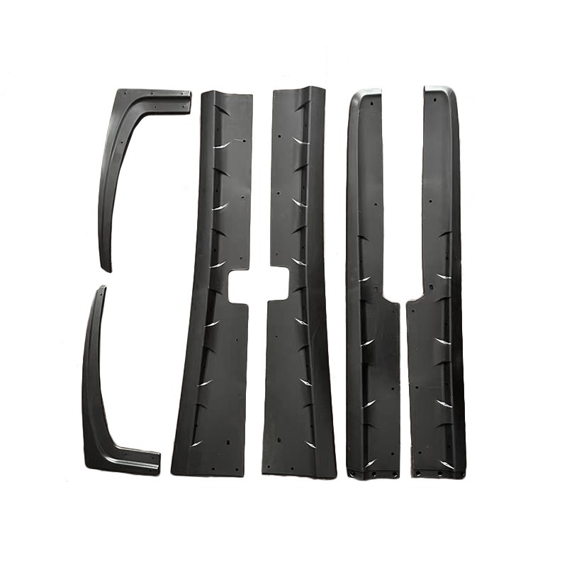 97-04 For Corvette C5 | ZR1 ABS Plastic Matte Black Side Skirts Panel &Mud Flap