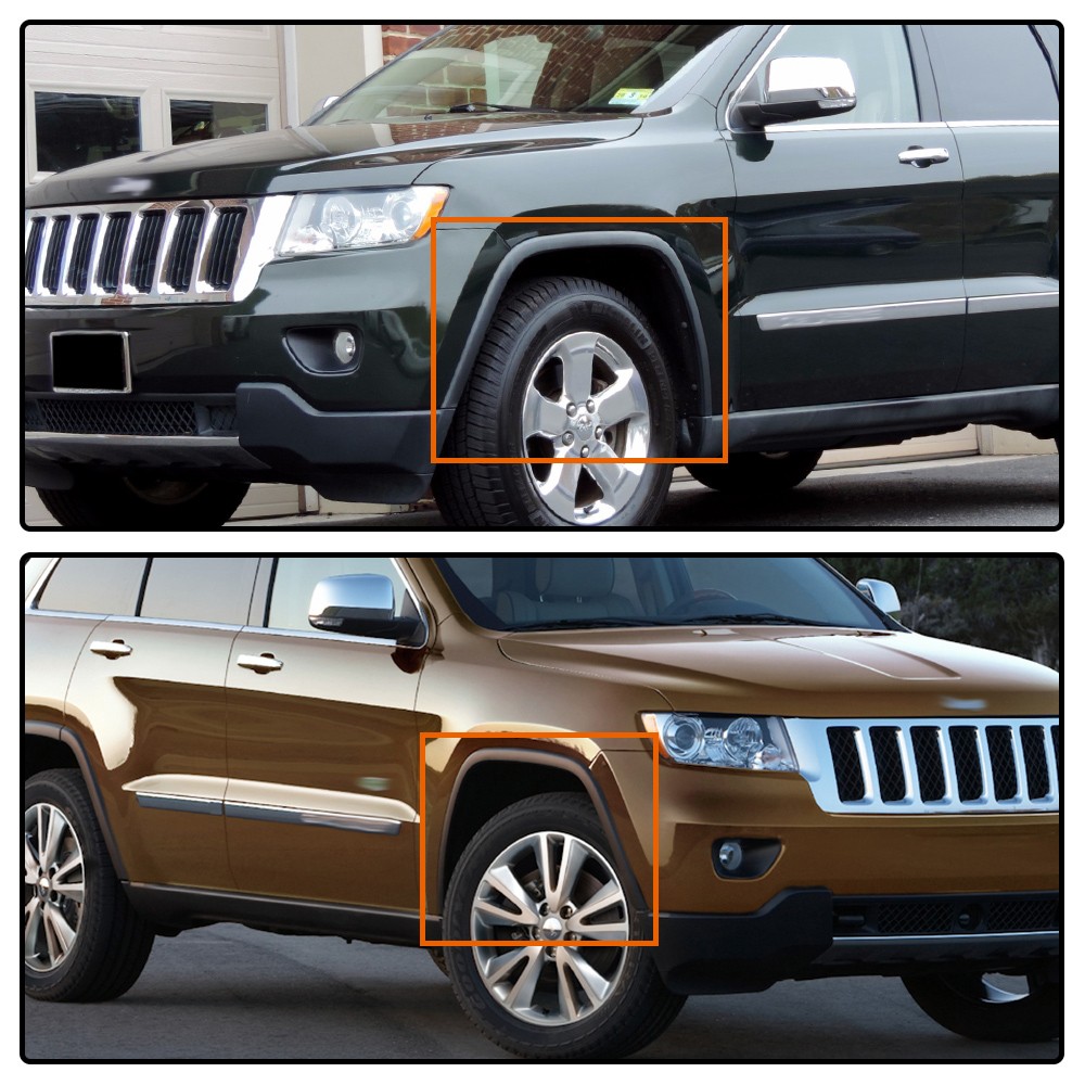Fender Flares Front Left Right Side Black Fit For 2011-2017 Jeep Grand Cherokee