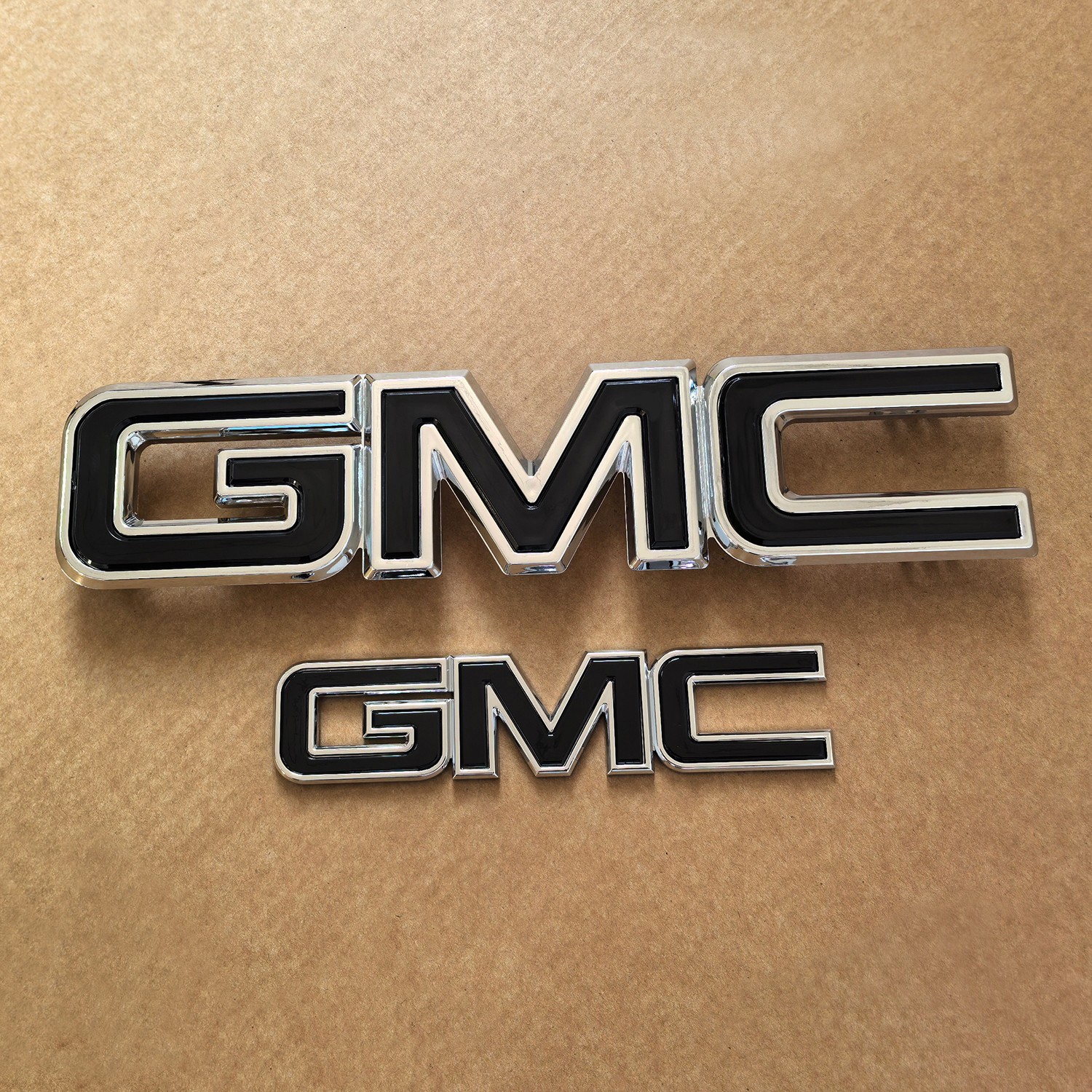 2007-2014 Kit OEM Grille & Rear GMC Emblem Badge for Yukon / XL Chrome Black