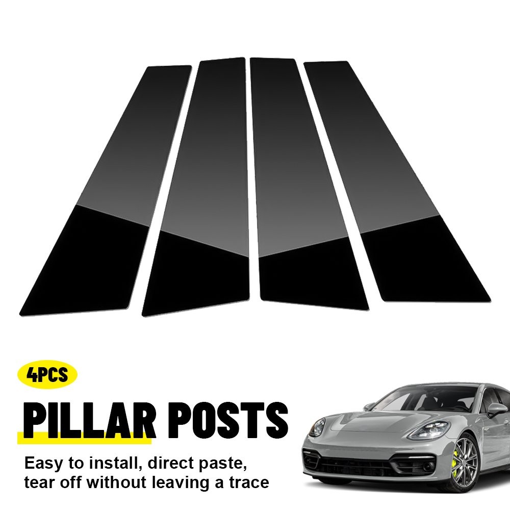 4X Windows Door Pillar Post Trim Cover For Porsche Panamera 2009 10 11-2014 EXV