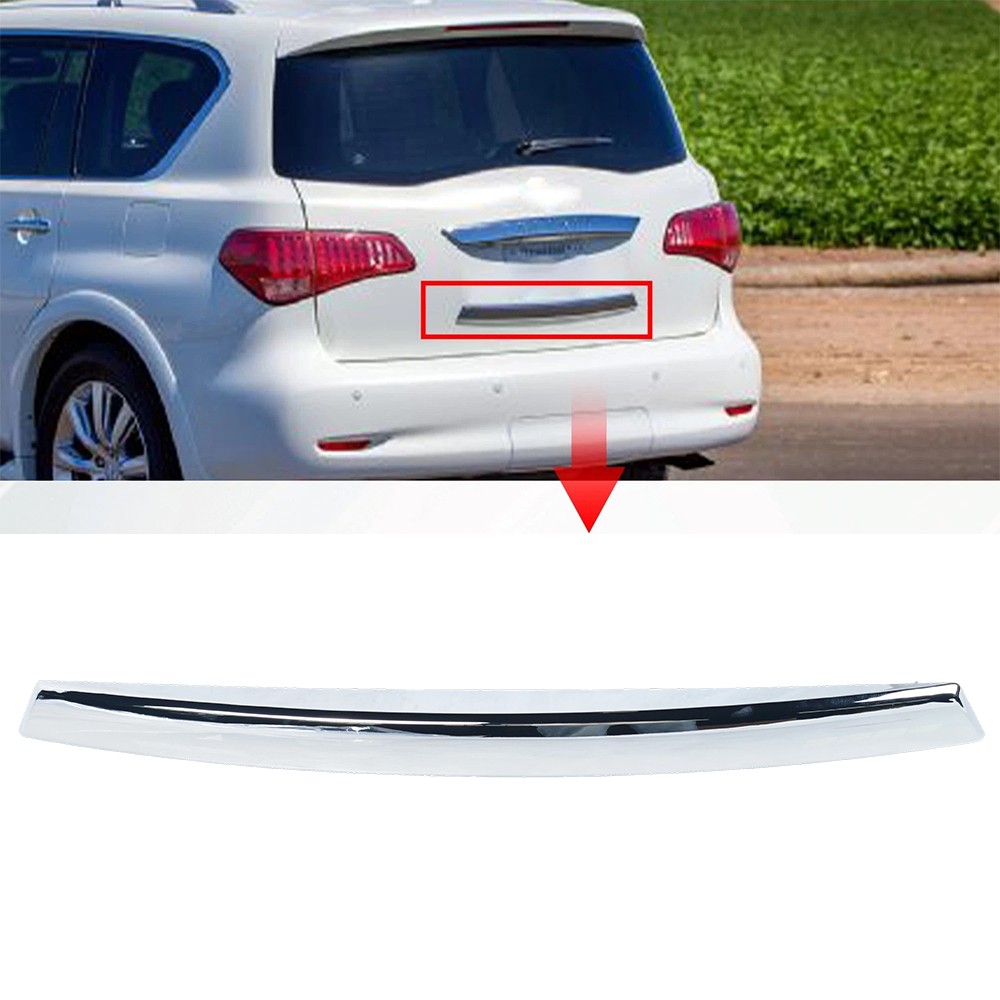For Infiniti QX80 QX56 11-2018 Rear Door Chrome Lower Moulding Trim 90818-1LA0A