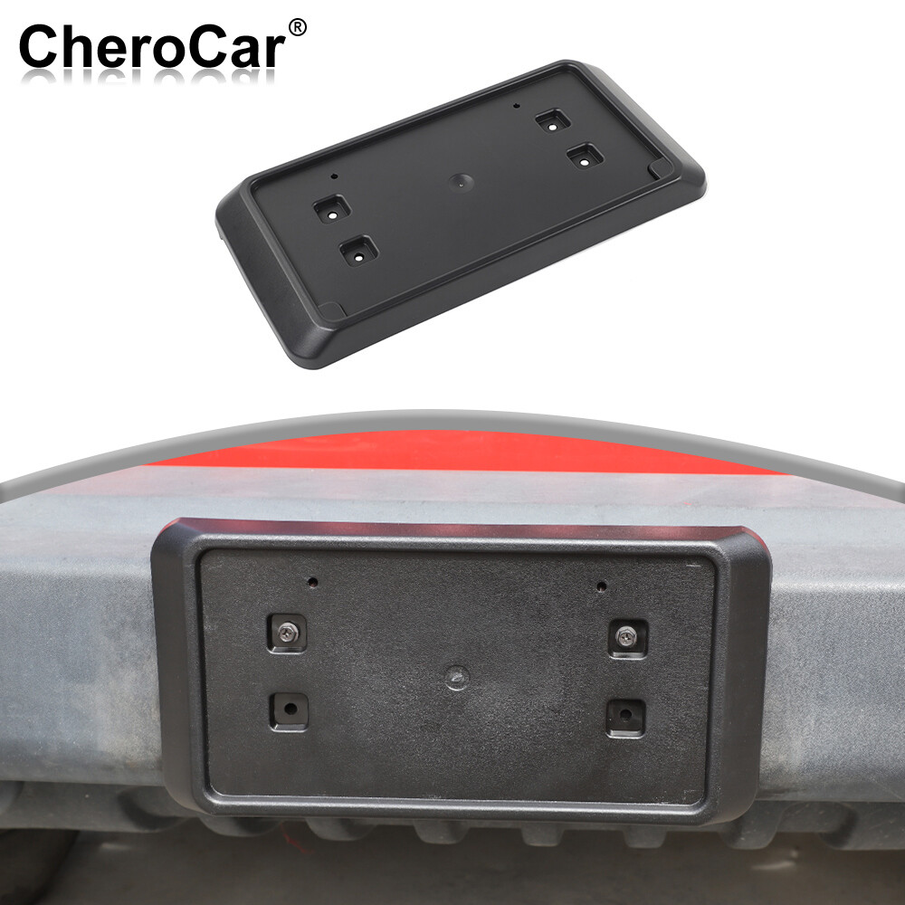 Front License Plate Mount Bracket Holder For 2013-17 Jeep Wrangler JK JKU Black