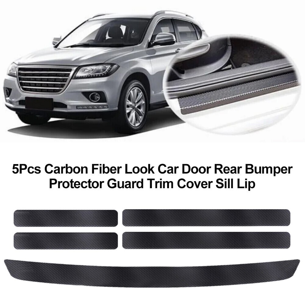 Carbon fiber texture Door sills, door anti-scratch stickers trunk stickers, NEW