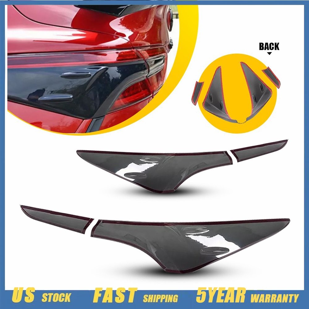 For Toyota Camry Smoked Rear Tail Light Taillight LED Trim Cover Lens 2018-24 P