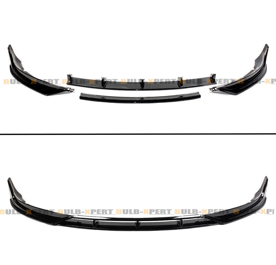 Performance Style 4pc Black Front Bumper Lip Splitter Fits 2017-22 Tesla Model 3