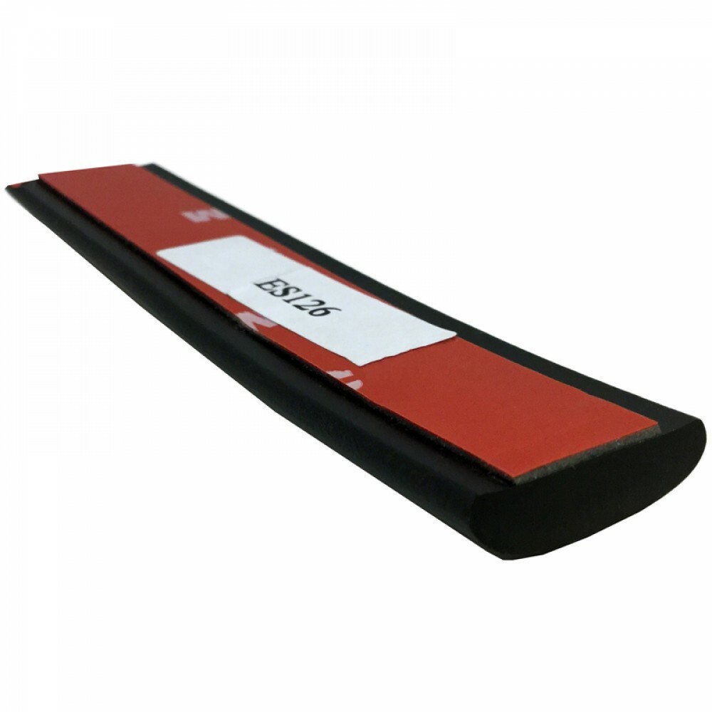 Matte Black 1″ x 16′ Universal Smooth Dawn Stick On Body Side Molding (No Ends)