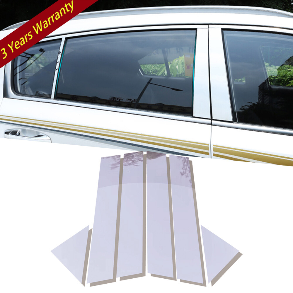 6pc Set Chrome Pillar Post For Chrysler 300 300C 2005-2010 Door Trim Cover Kit