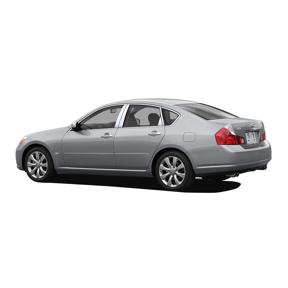 Stainless Steel Pillar Trim 6Pc For 2006-2010 Infiniti M35/45