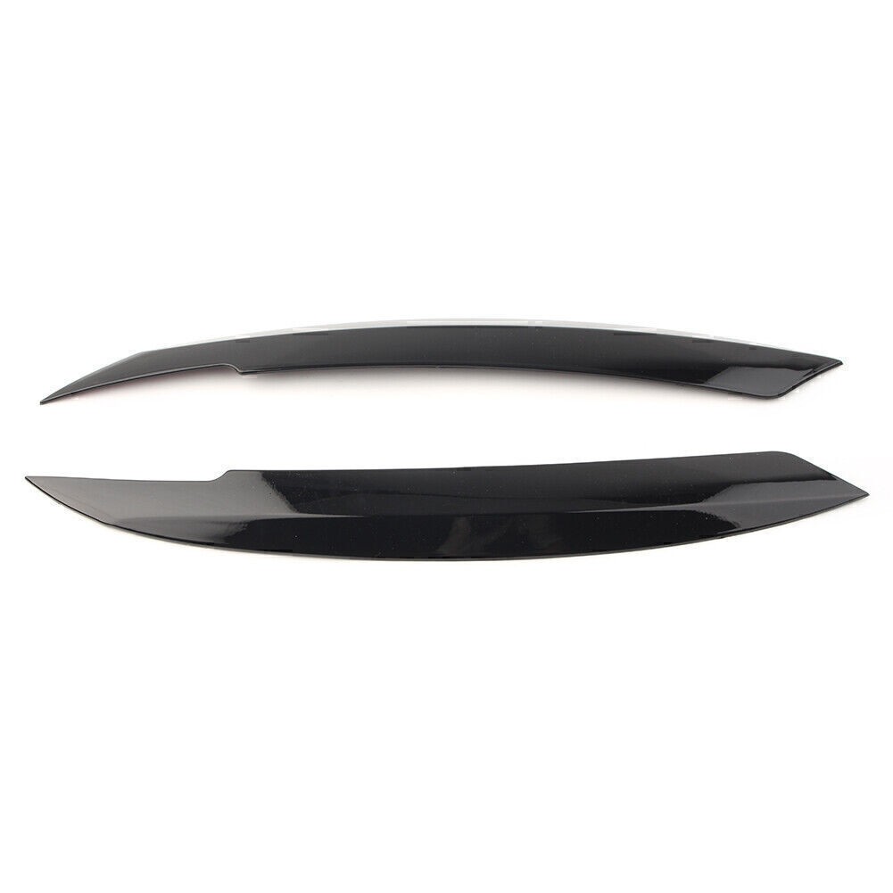 Glossy Black Headlight Eyelid Eyebrow Cover For VW Jetta MK6 2010 2011 2012-2018