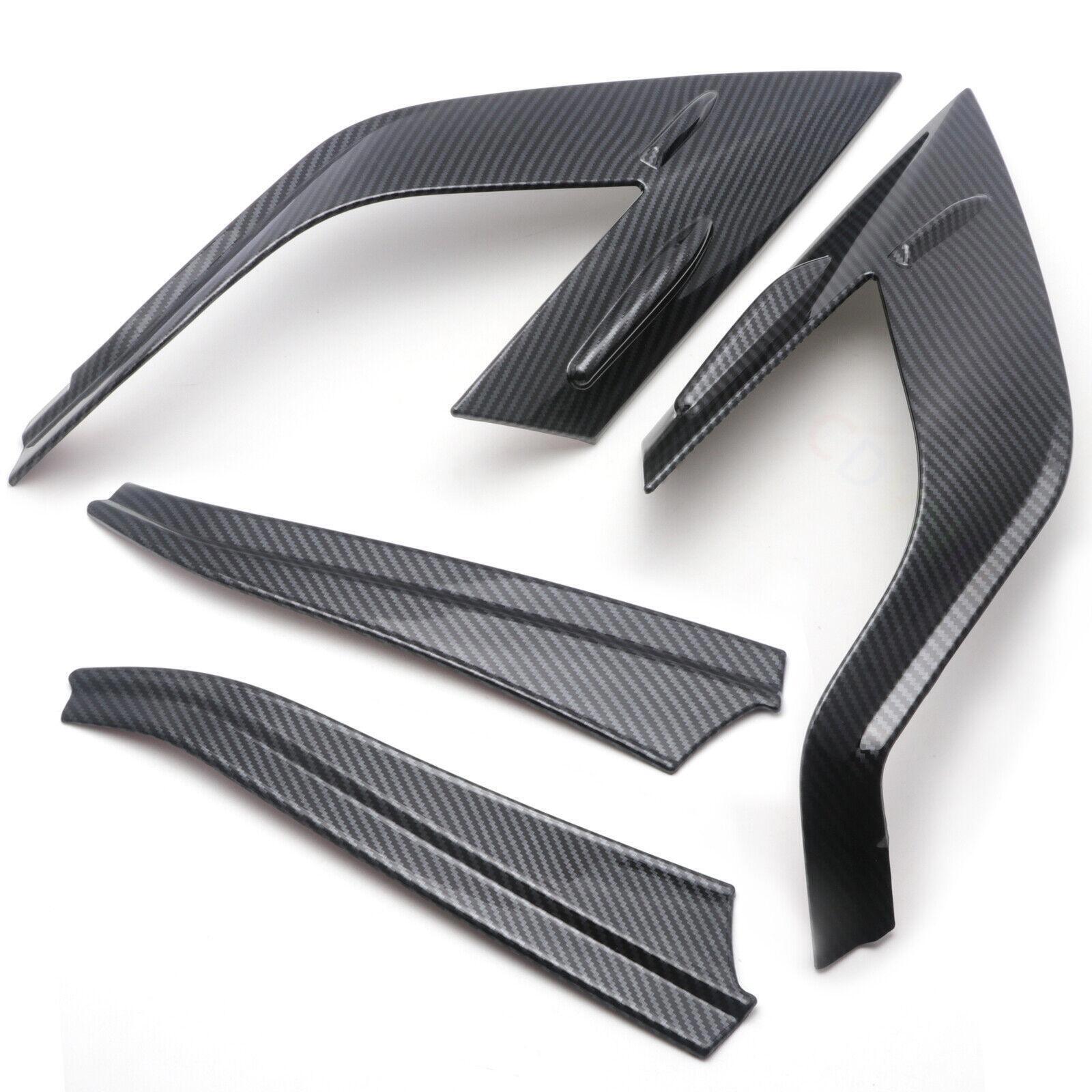 Carbon Fiber Texture Rear Tail Light Lamp Cover Trims For Toyota RAV4 2019-2025