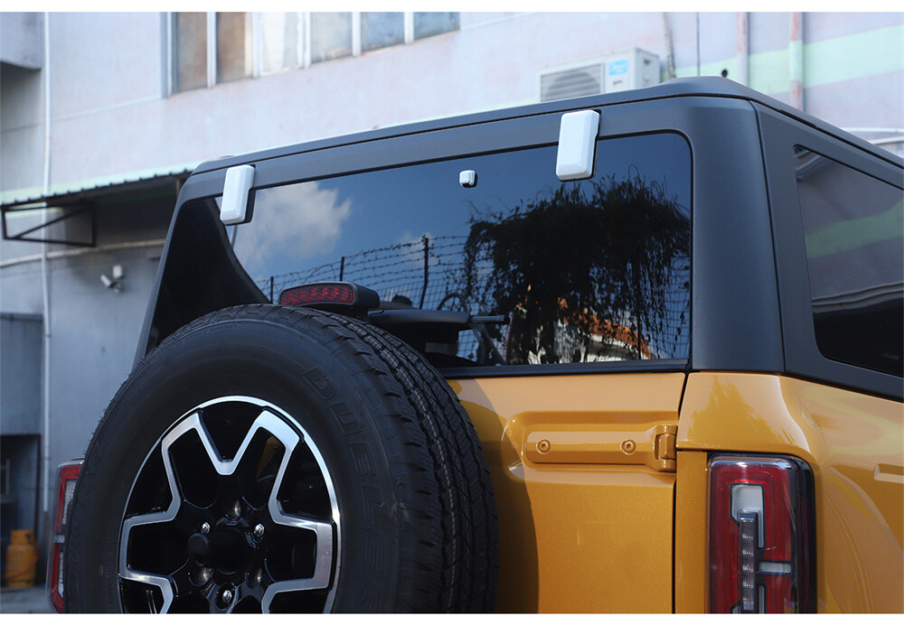 White ABS Tailgate Rear Door Window Glass Hinge Trim Fit For Ford Bronco 2021-23