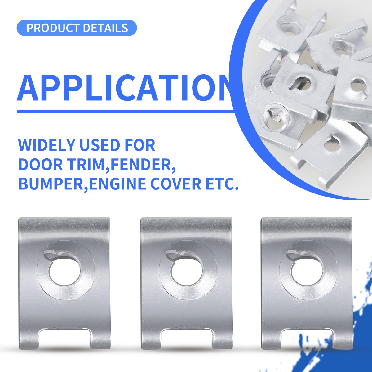 Fender Liner Bumper Cover Splash Shield U Type Nut Clip For BMW (07129904150)