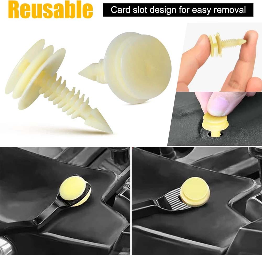 50PCS Plastic Door Panel Retainer Trim Clips 8mm Hole For Chevrolet GMC S10 S15