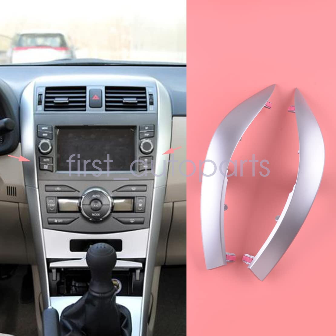 Car Upper Side Central Dashboard Trim Strip Fit Toyota Corolla 2007-2013