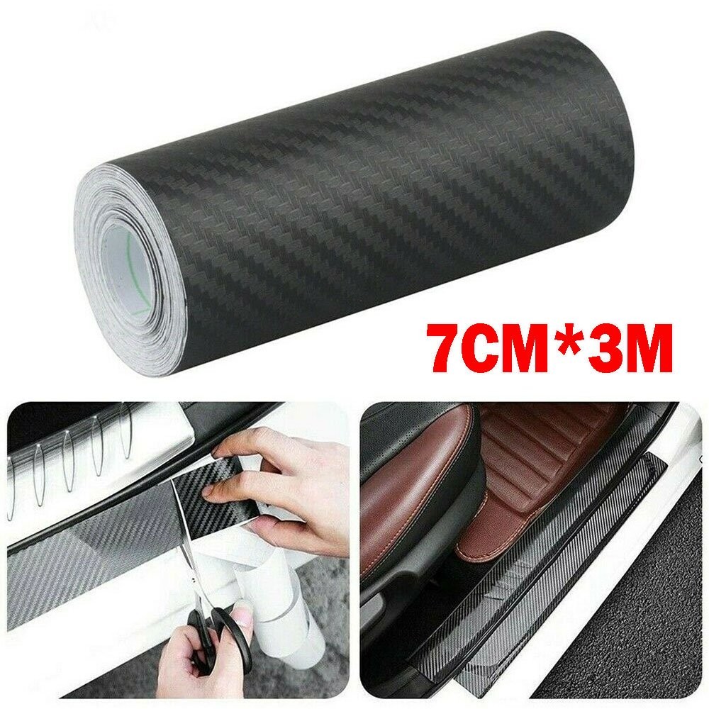 New Anti Scratch Scuff Sticker Car Door Plate Waterproof Sticker 5D Carbon Fiber