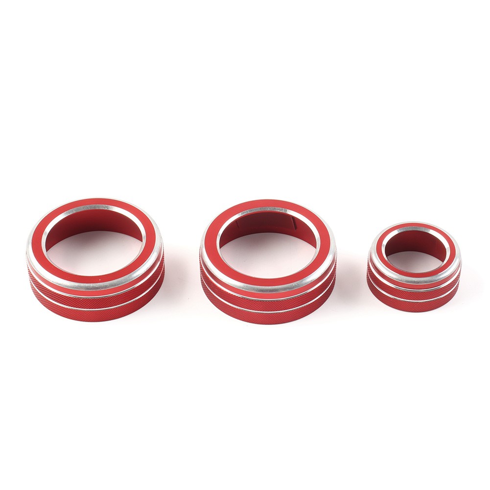 3x Interior AC Climate Switch Knob Ring Cover Trim For Honda CRV 2017-2022 Red