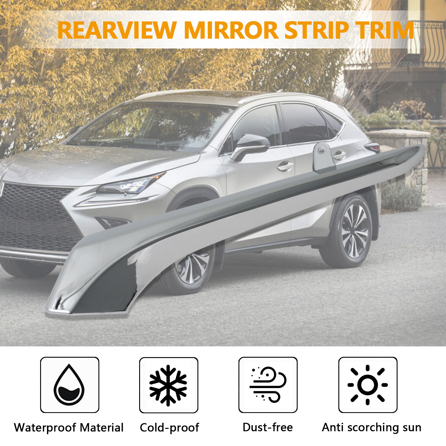 Mirror Decorative Frame Left Side Fit for 2018-2021 Lexus NX300 2.0L L4