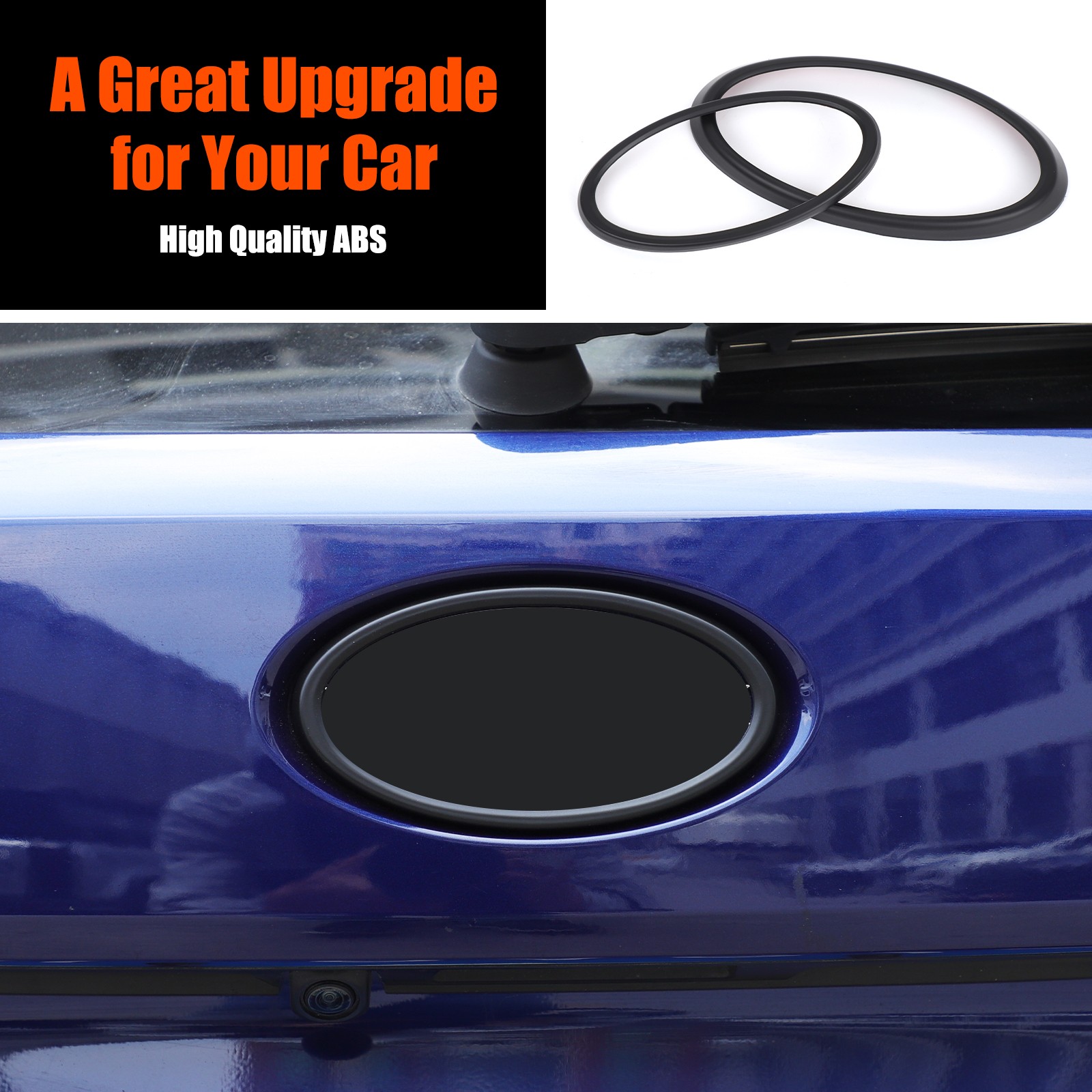 Matte Black Front & Rear Emblem Badge Trim Ring For Subaru Crosstrek GU 24+ US