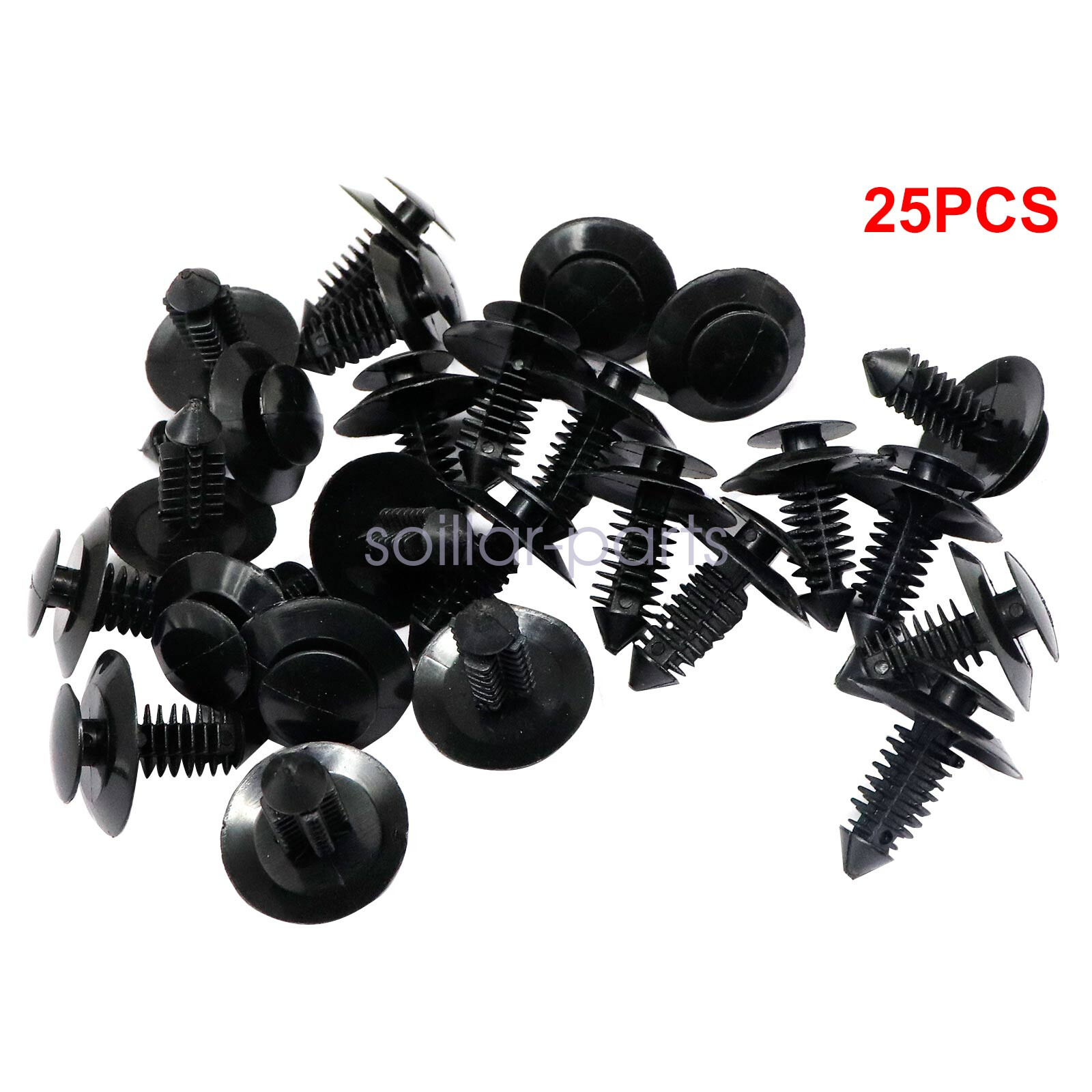 25pcs Interior Door Panel Clips N805155-S Trim Pin Black for Ford Trucks