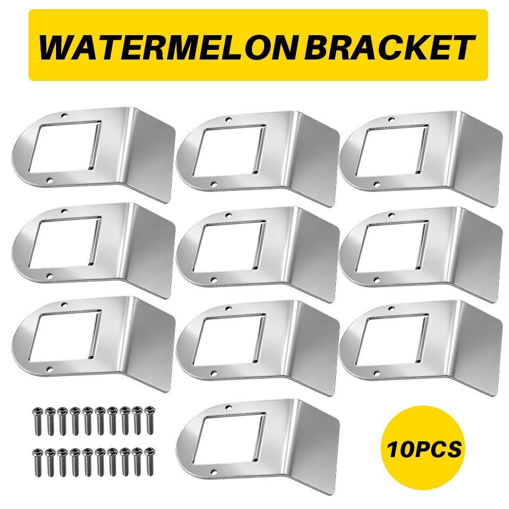10PCS Stainless Steel Clamp Brackets For Watermelon Lights Trailer RV Heavy Duty