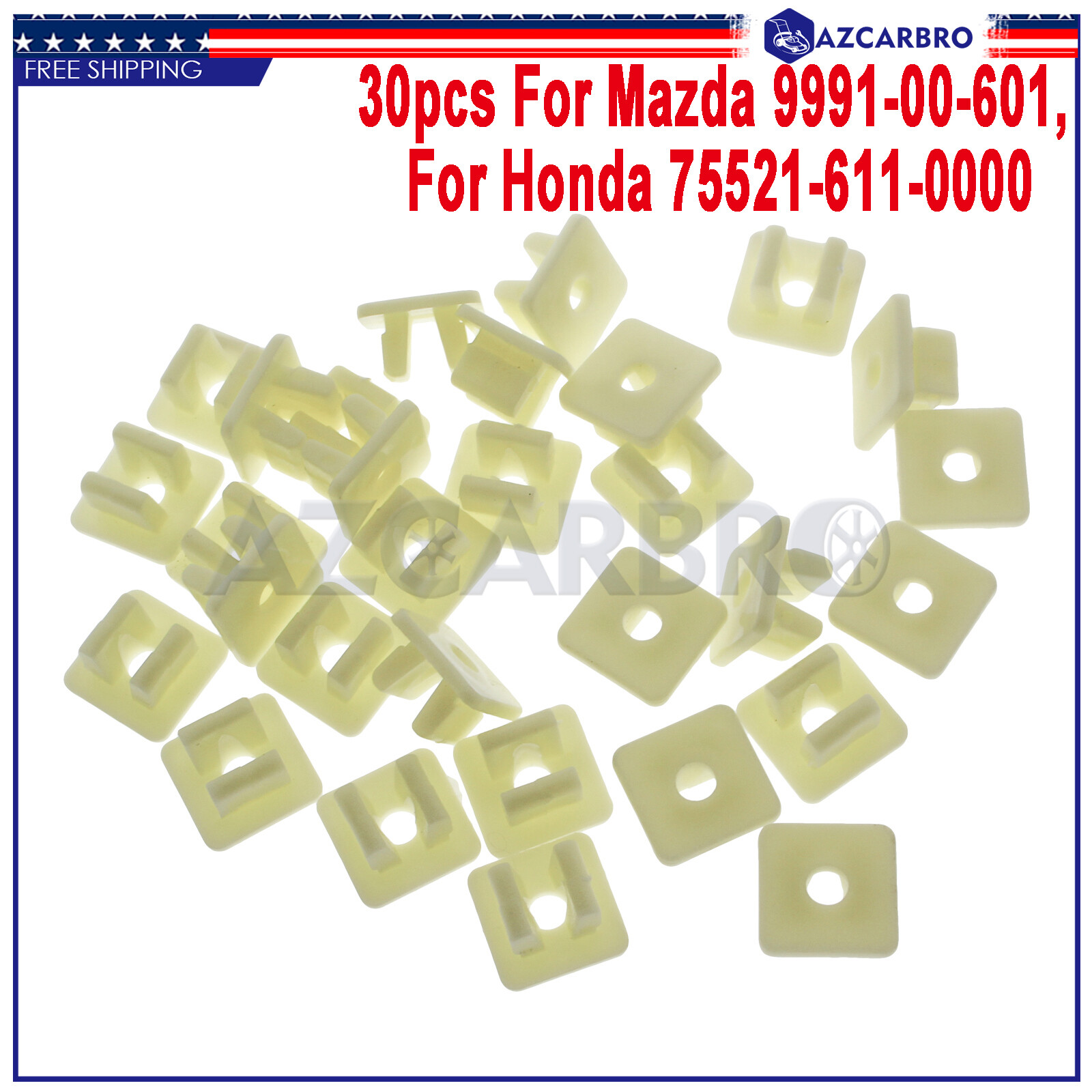 30pcs Nylon Nut #10 Screw Grommet Clip For Toyota Tacoma Tundra 90189-06010