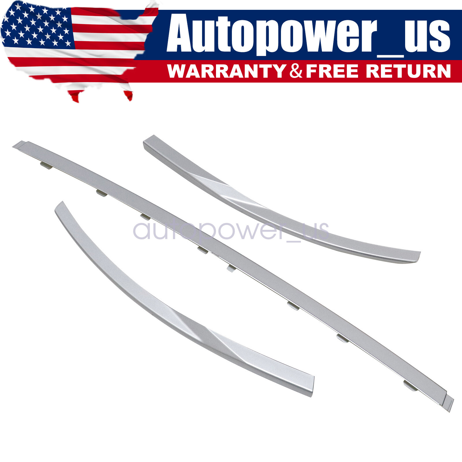 Front Bumper Protector Strip Trim Molding For Range Rover L405 2018-2022 Silver