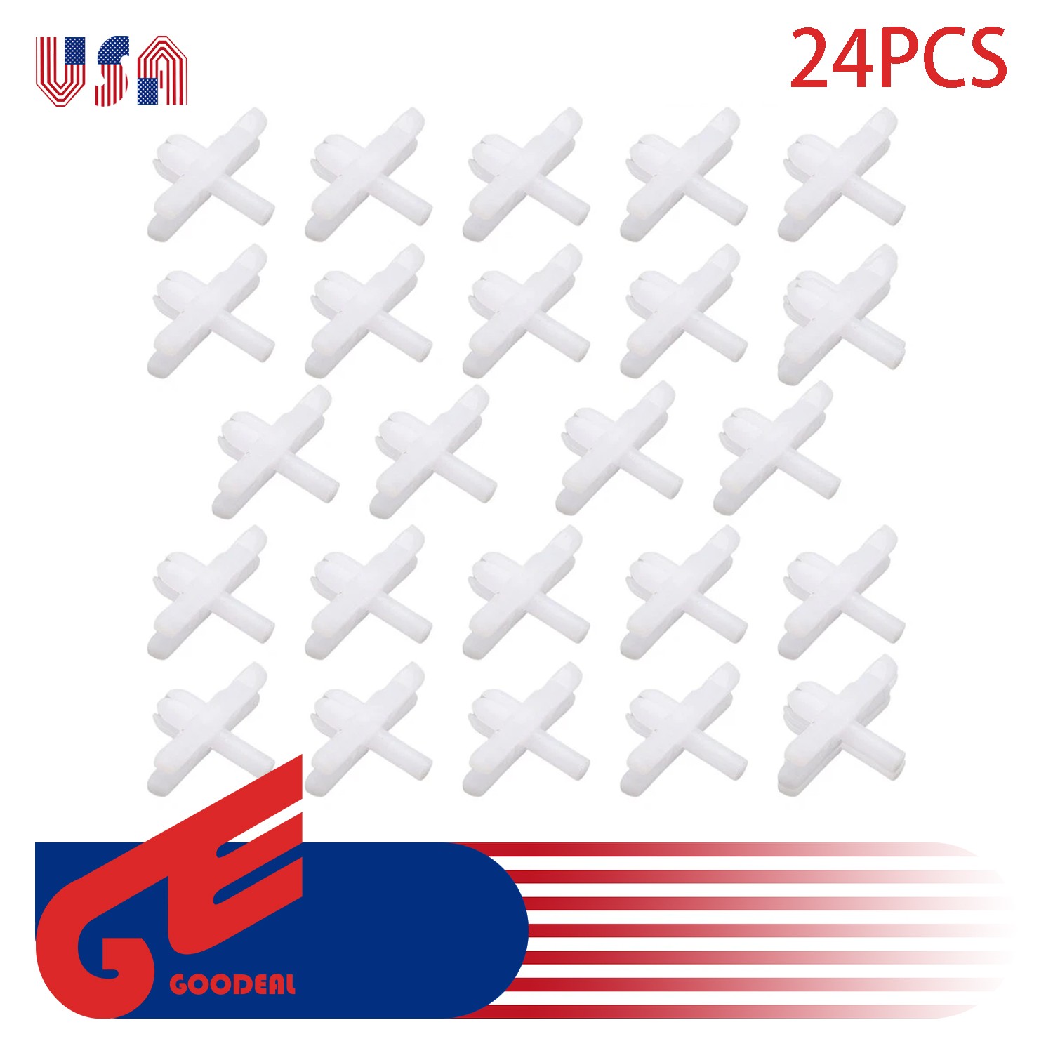 24x Trim Protective Clip White for VW Cabriolet 1985-1993 1.8L 1781CC 155853585