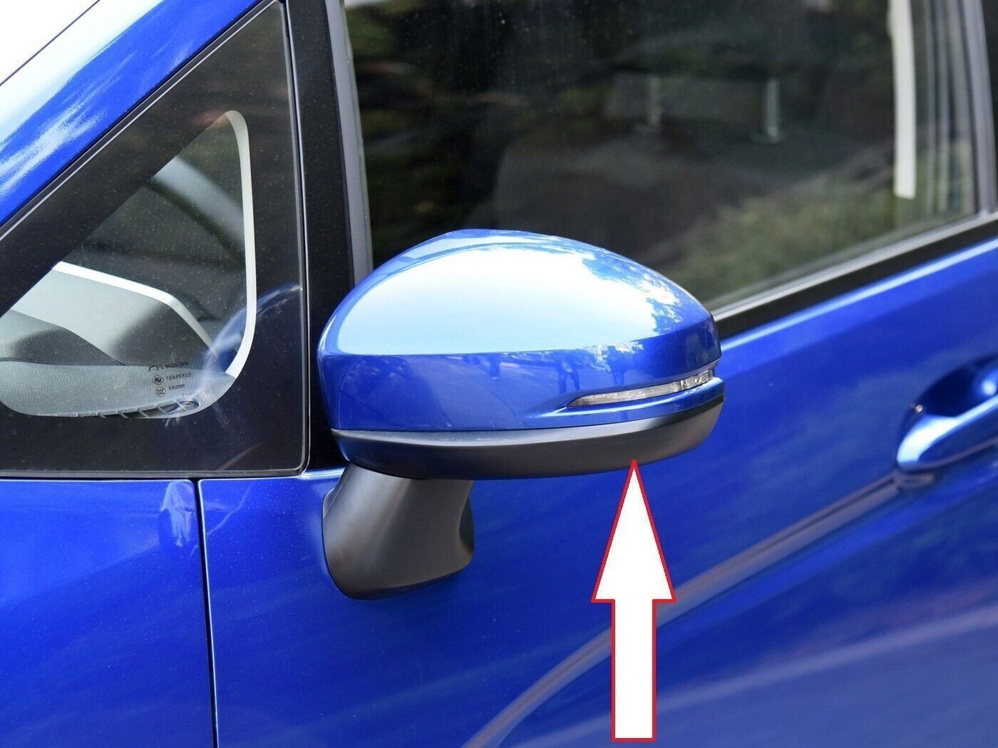 Black Left Rearview Mirror Bottom Shell Replace For Honda Fit Jazz 2014-2019