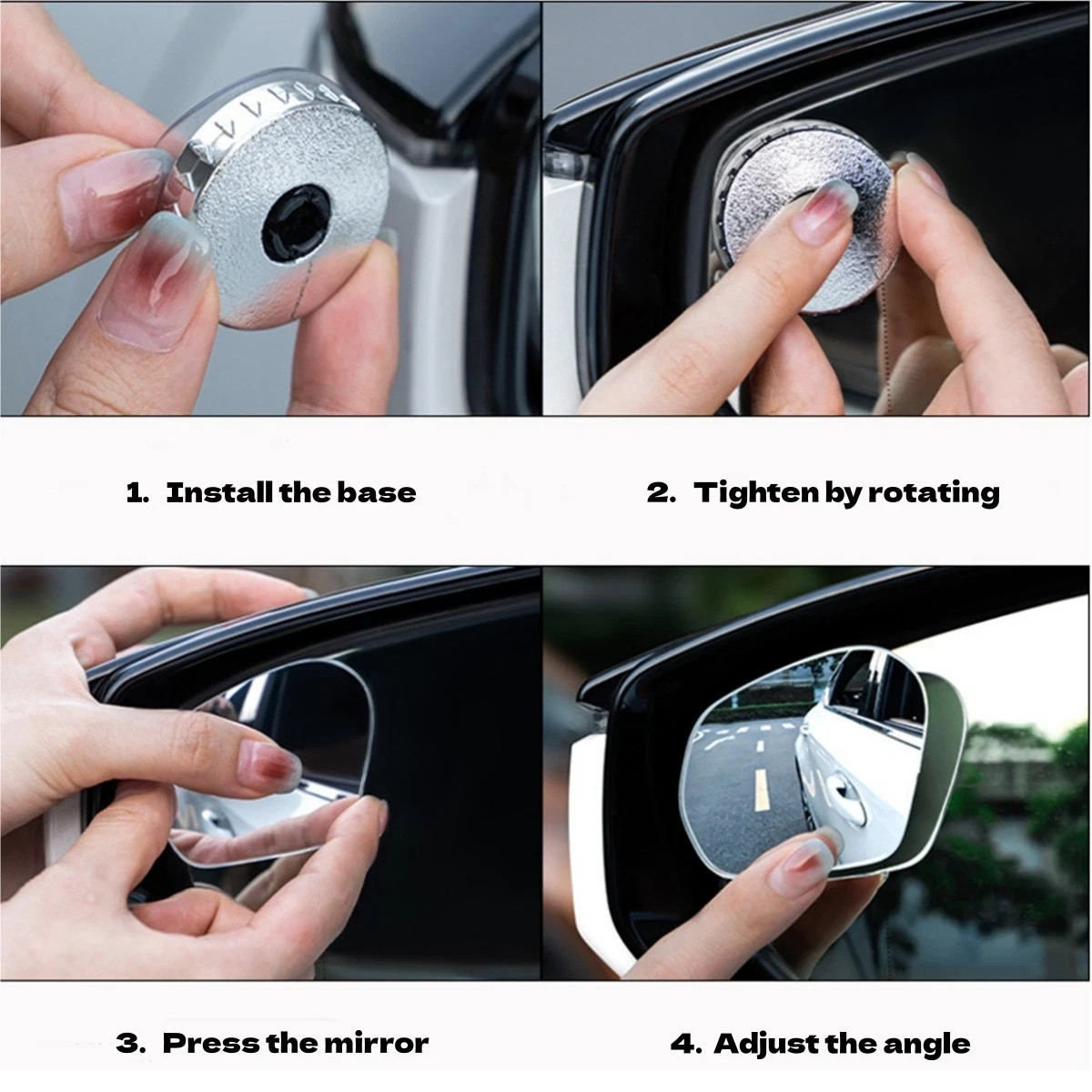 2Pcs Blind Spot Mirror Auto 360° Wide Angle Convex Rear Side View Car Truck SUV