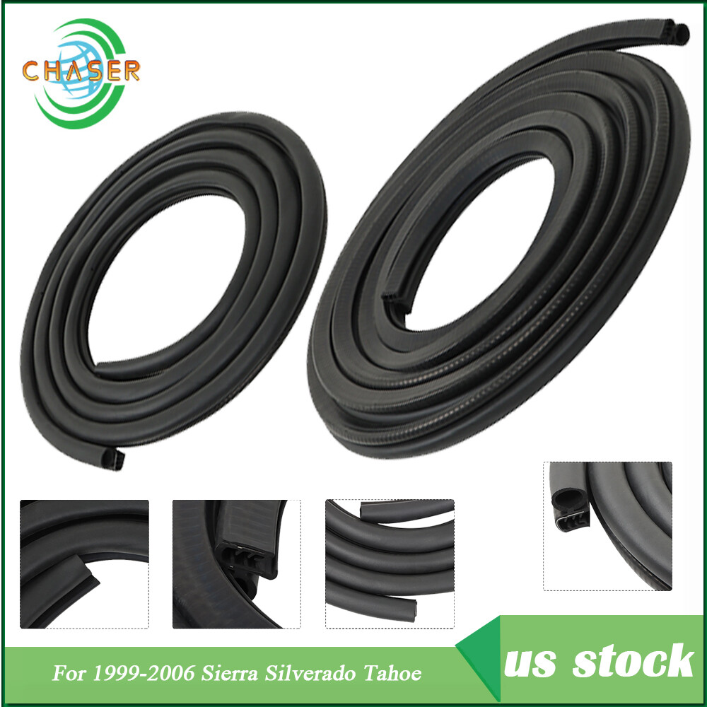 2 Piece Set Rubber Door Weatherstrip Seals New For 99-06 Sierra Silverado Tahoe