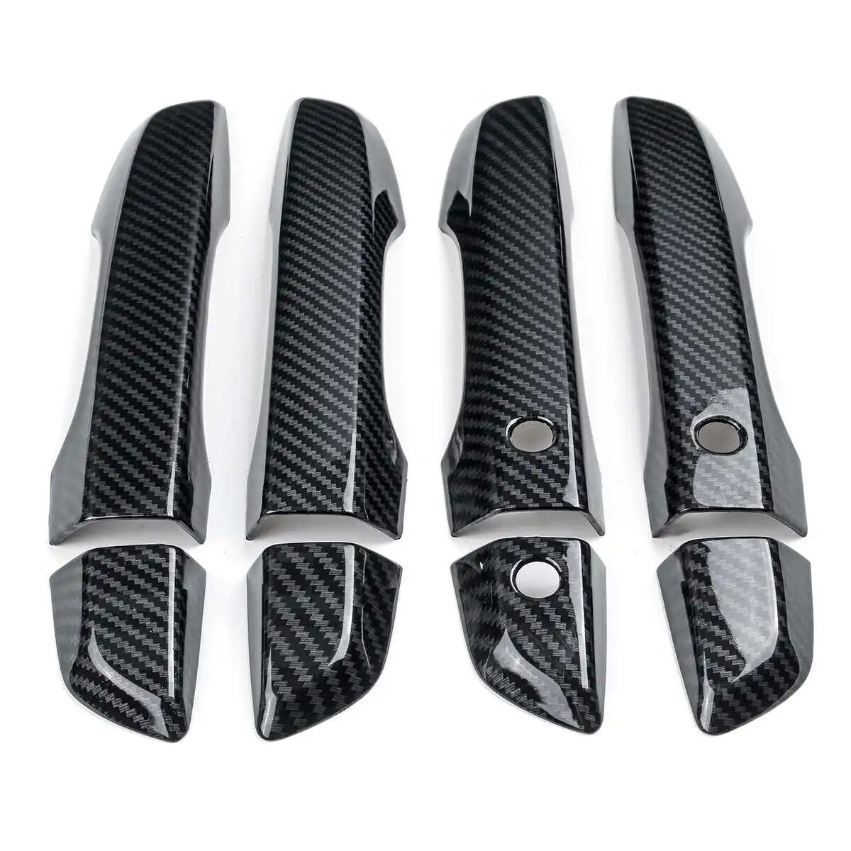 Carbon Fiber Mirror Cover +Smart Keyless Door Handle Cover For 16-21 Honda Civic